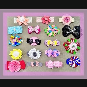Huge Lot of Handmade Baby Headbands